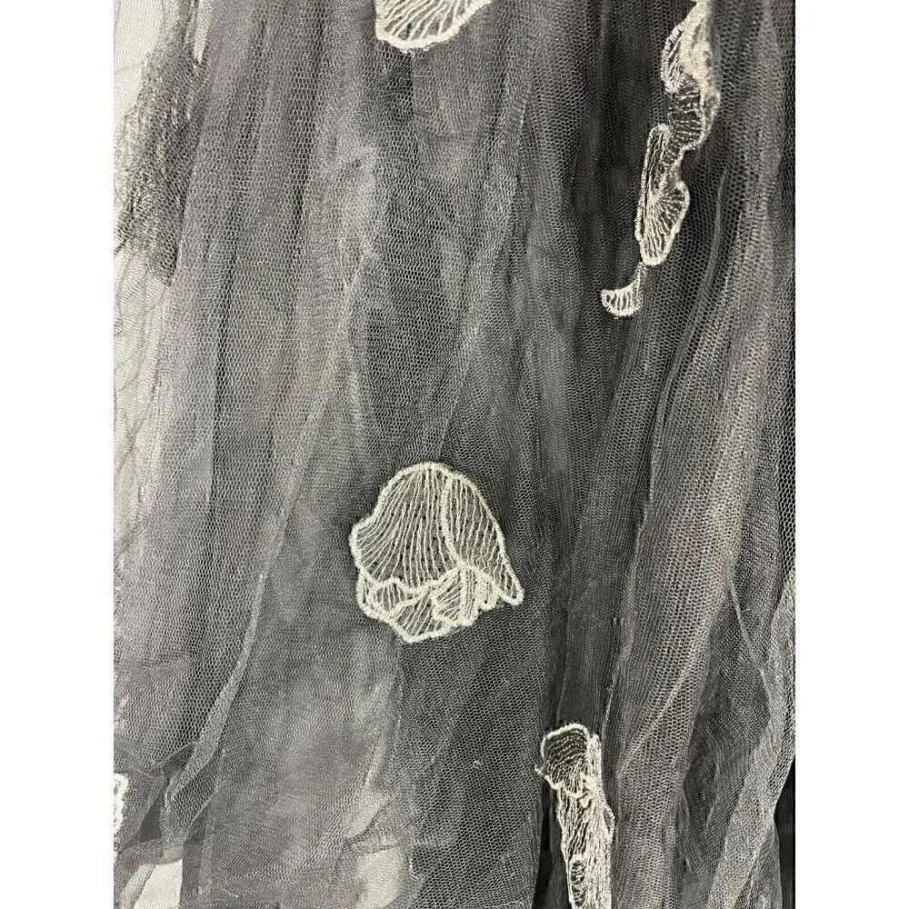 NWT Alberto Makali Strapless Mermaid Gown Dress size 2 Floral Gunmetal Maxi - Picture 3 of 9